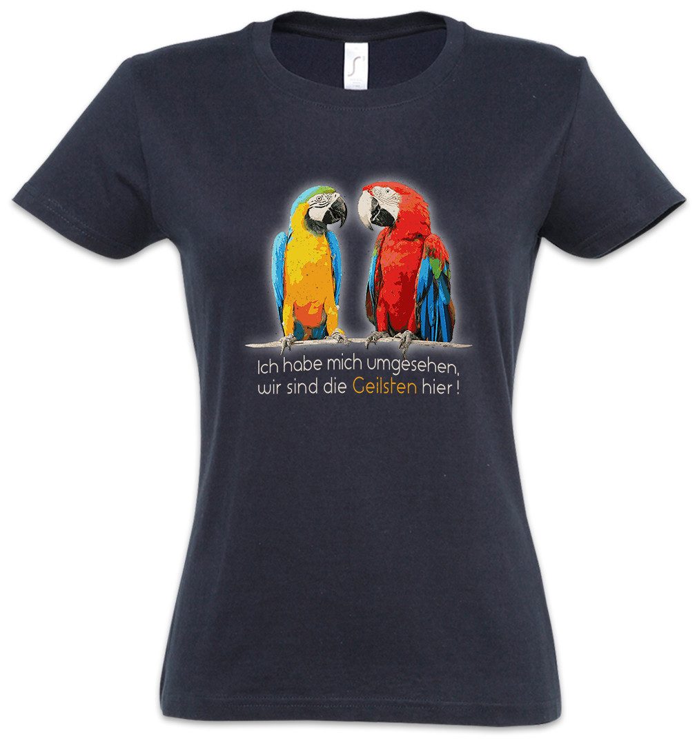 Urban Backwoods Print-Shirt Die Geilsten Damen T-Shirt Fun Papagei Vogel Zoo Verein Papagei (1-tlg) Vogelzüchter Züchter Vögel Graupapagei