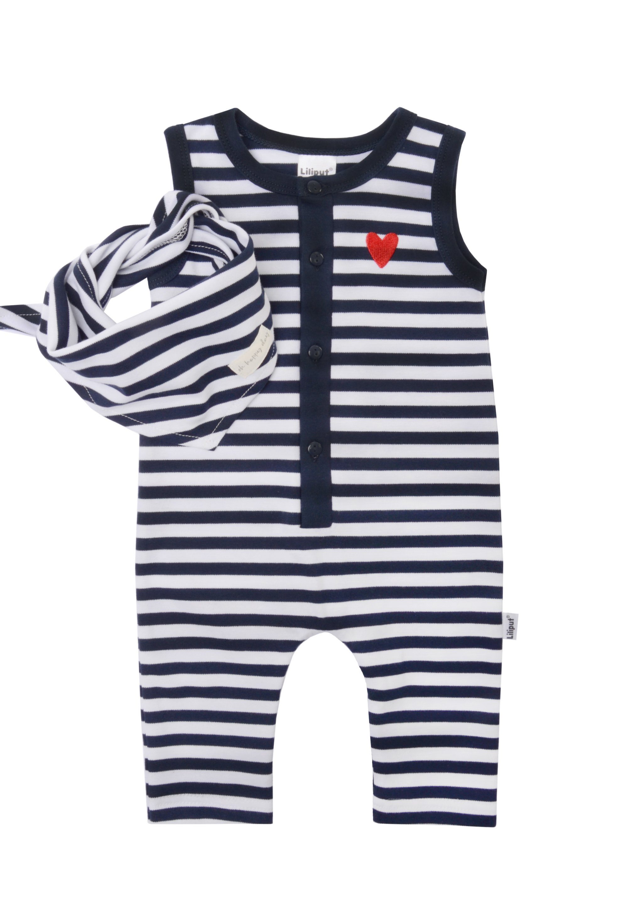 Liliput Jumpsuit Heart mit Halstuch im maritimen Streifen-Look