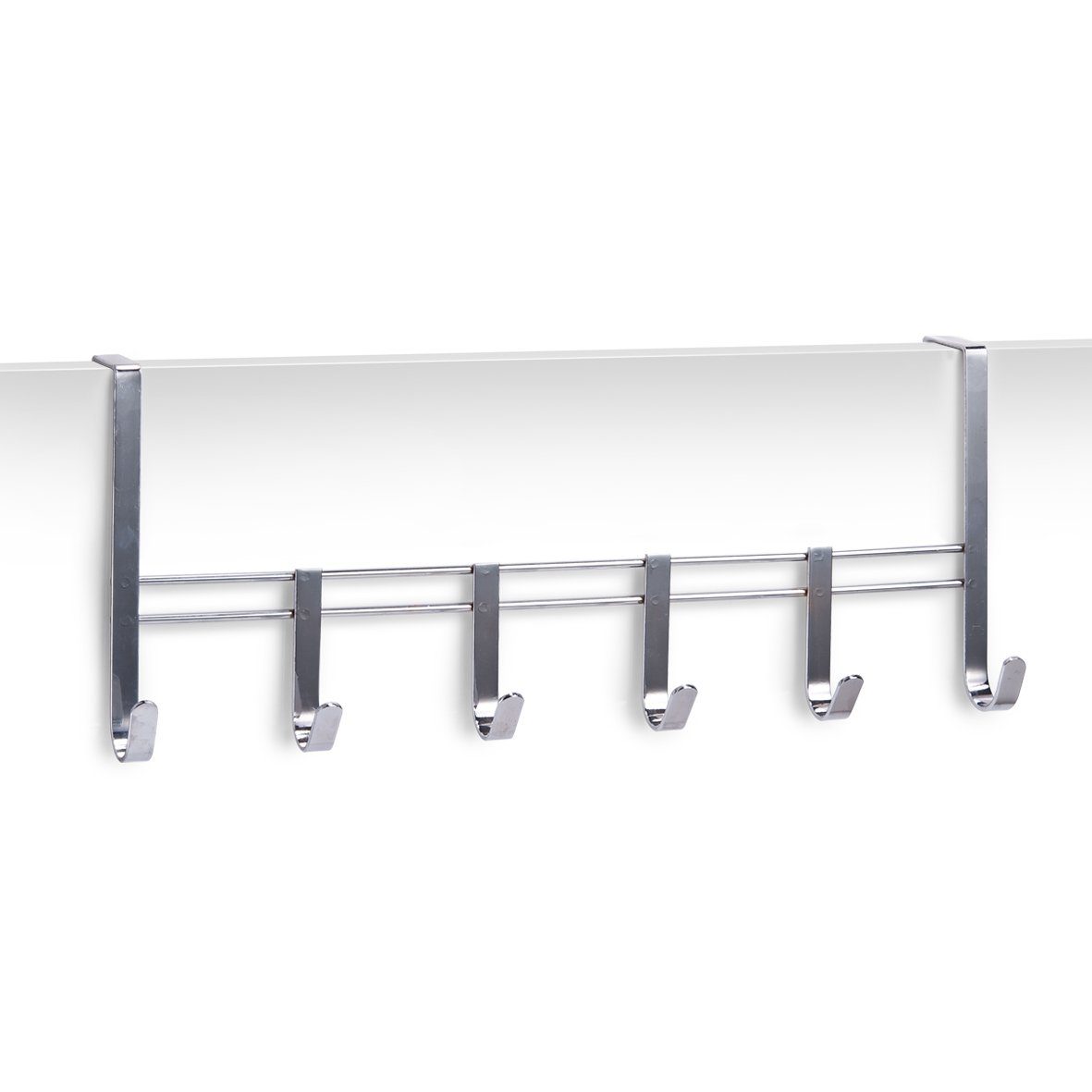 Zeller Present Türgarderobe Türhängeleiste, 6-er, Metall verchromt, silber, günstig online kaufen