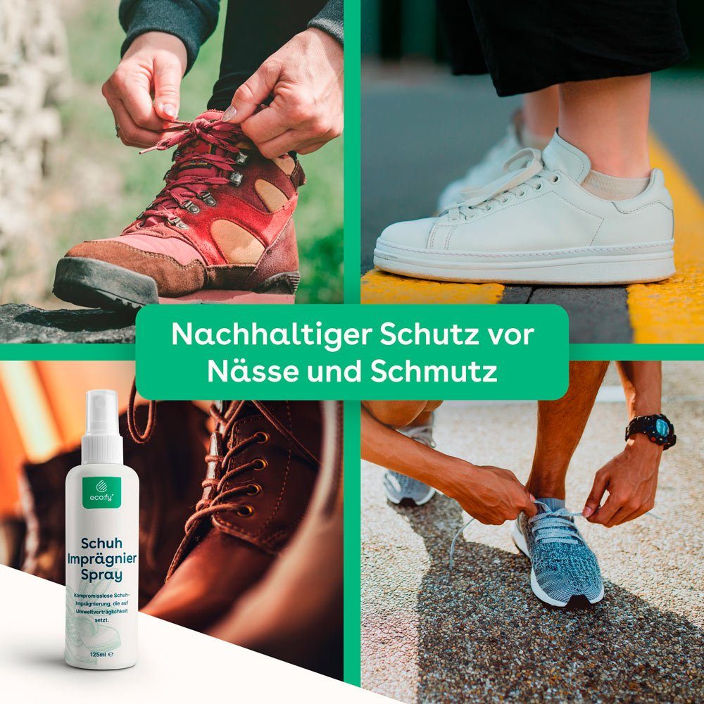 eco:fy Schuh-Imprägnierung Schuh-Imprägnierspray (1 St), Flasche aus 100% recyceltem Kunststoff
