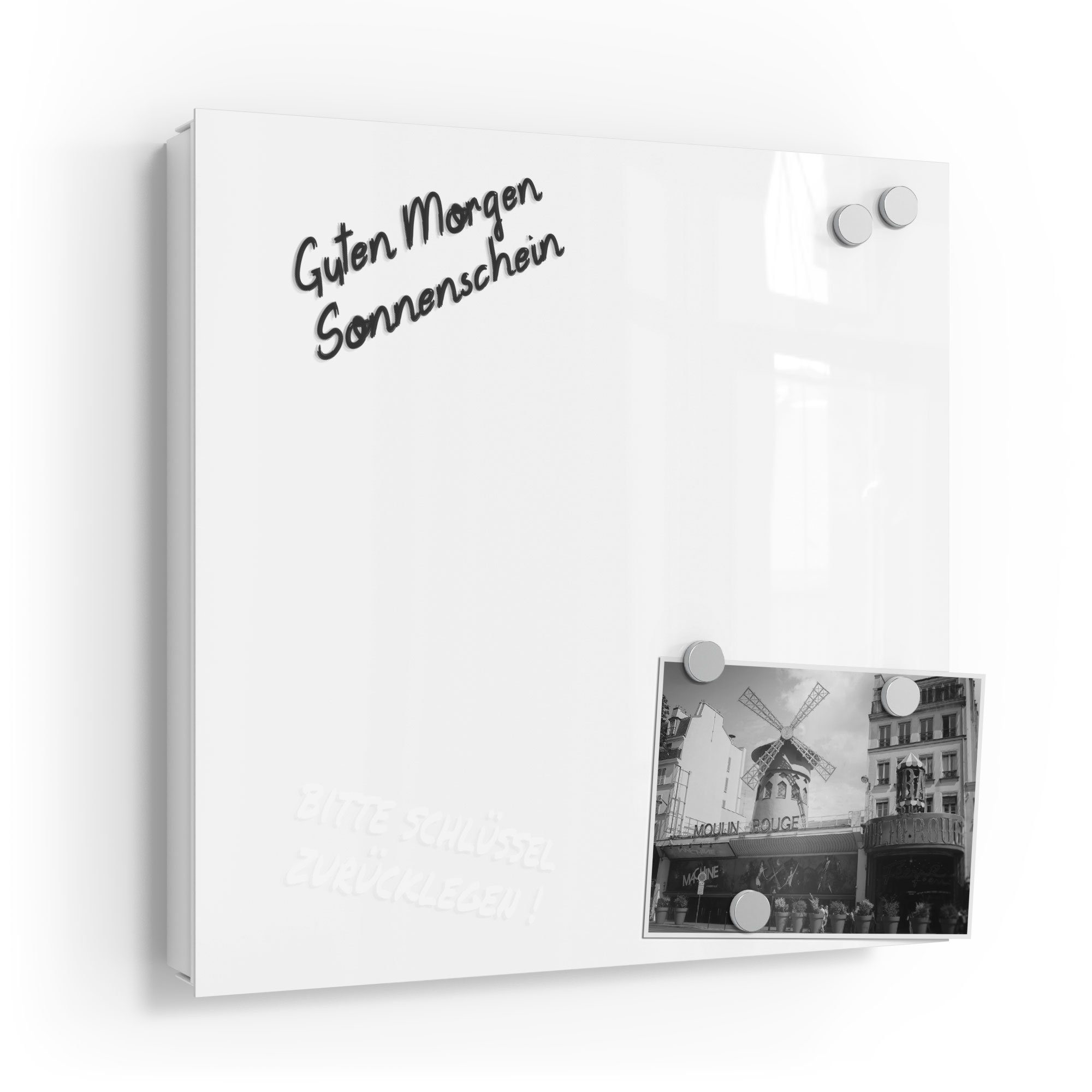 DEQORI Schlüsselkasten 'Unifarben - Weiß', Glas Schlüsselbox modern magneti günstig online kaufen