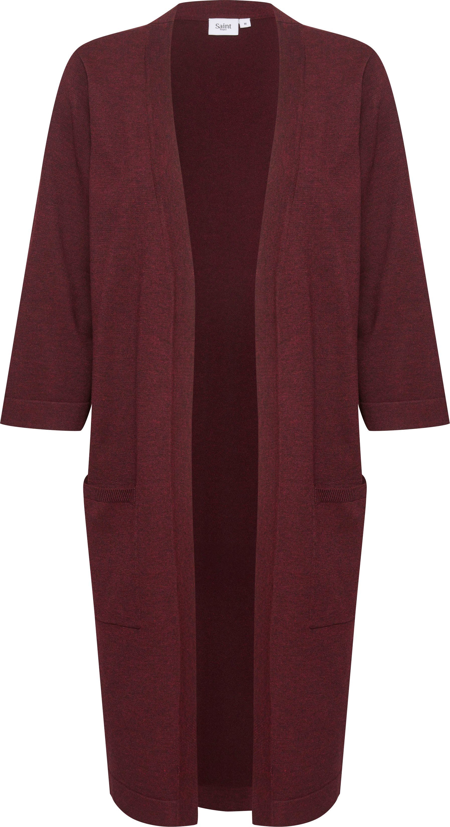 Saint Tropez Strickjacke KilaSZ Open Port Cardigan Melange Tawny