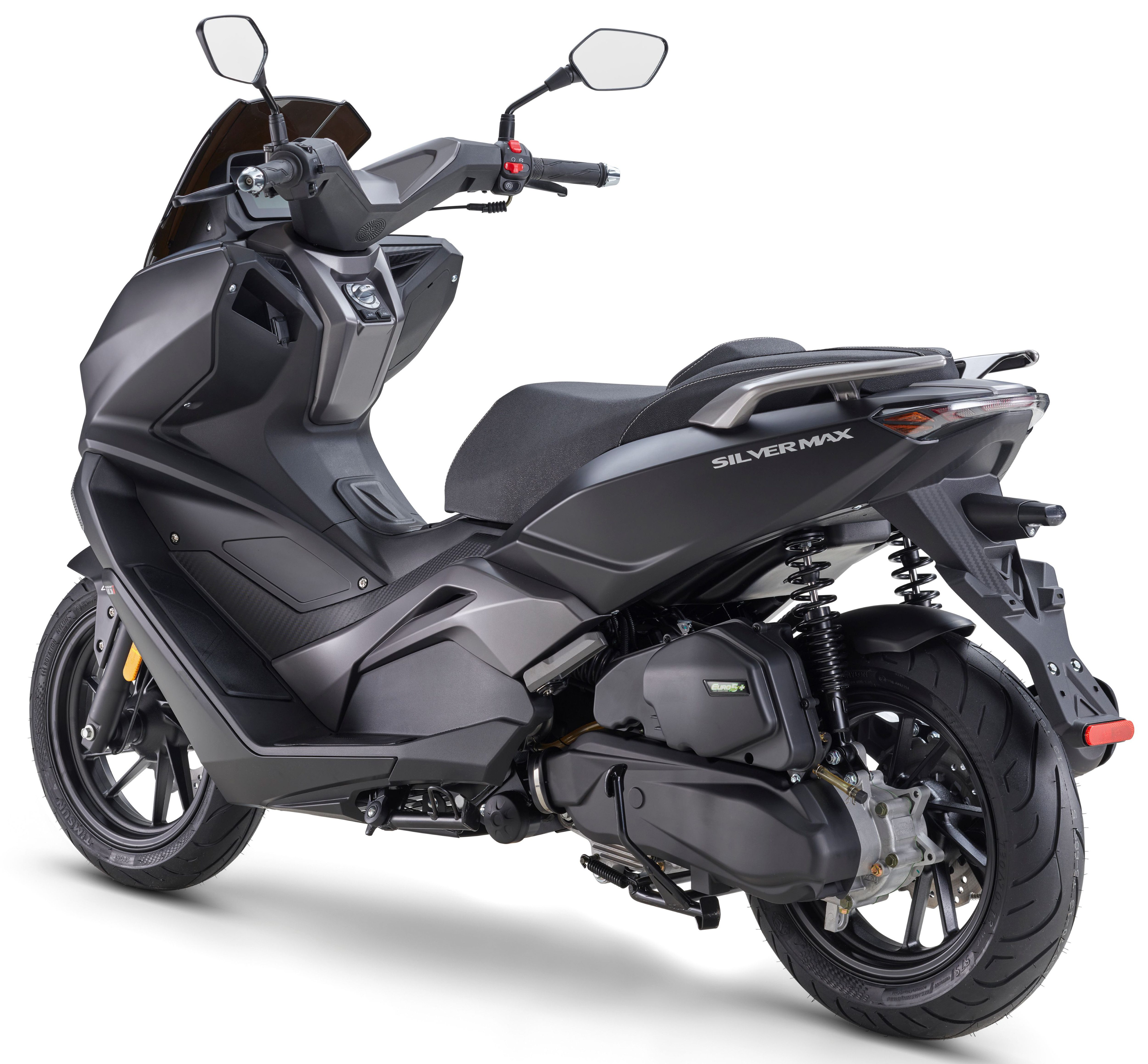 Luxxon Motorroller Silvermax 125 (85 km/h), E5+, Maxi-Scooter, matt-anthrazit, 125 ccm, 85 km/h, Euro 5+, Euro 5+, Windschild, CBS, USB-Anschluss, Maxi-Scooter, Keyless Go