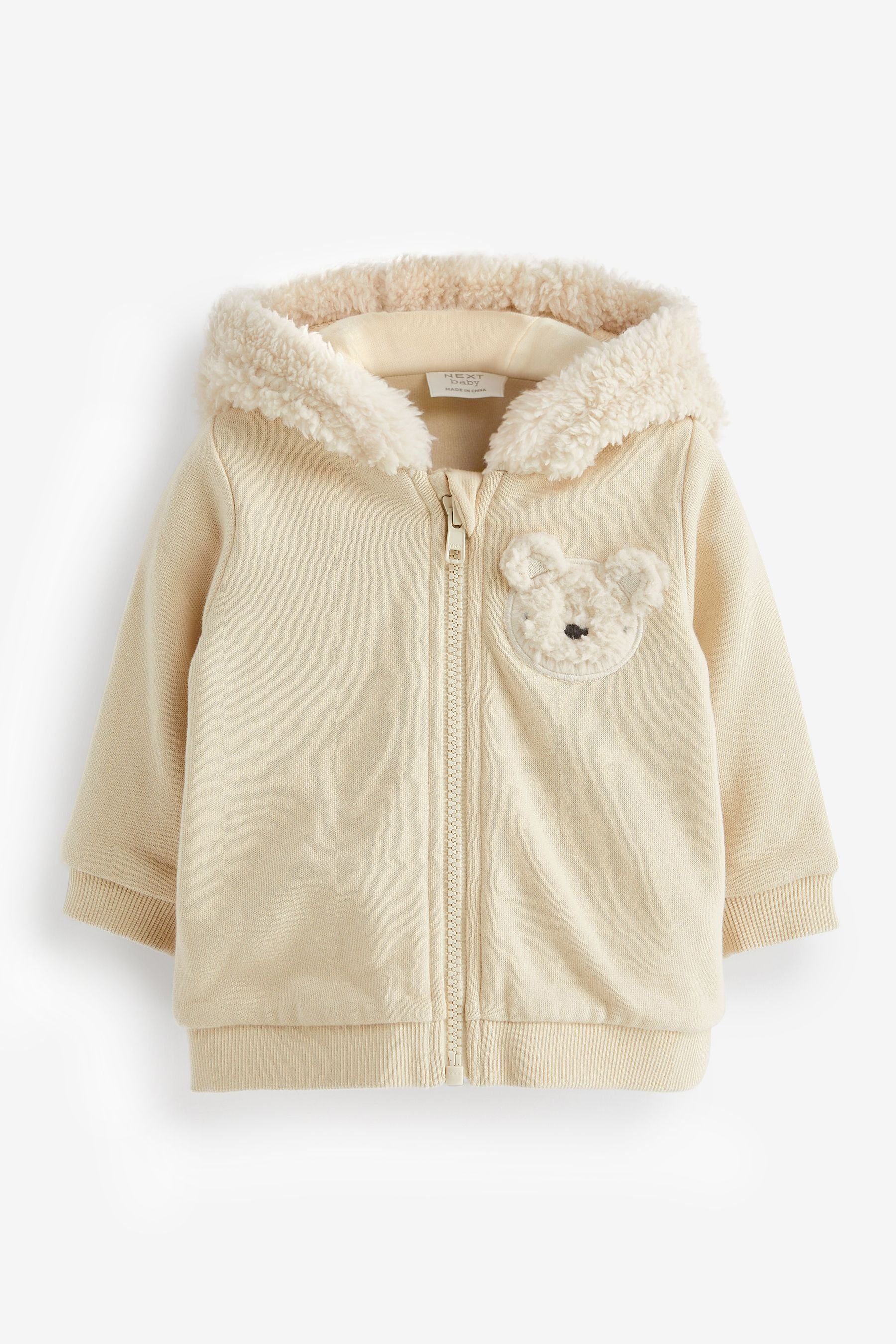 Next Baby-Jacke Bear (1-tlg) aus Cream Gemütliche Strickjacke Jersey