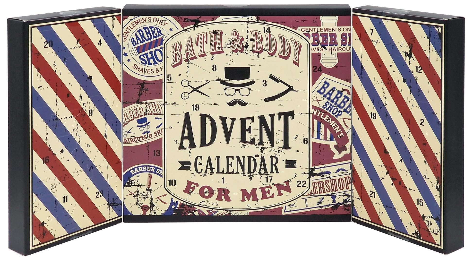 ACCENTRA Kosmetik-Adventskalender MEN BOOK Körperpflege Adventskalender für Männer zum Aufklappen
