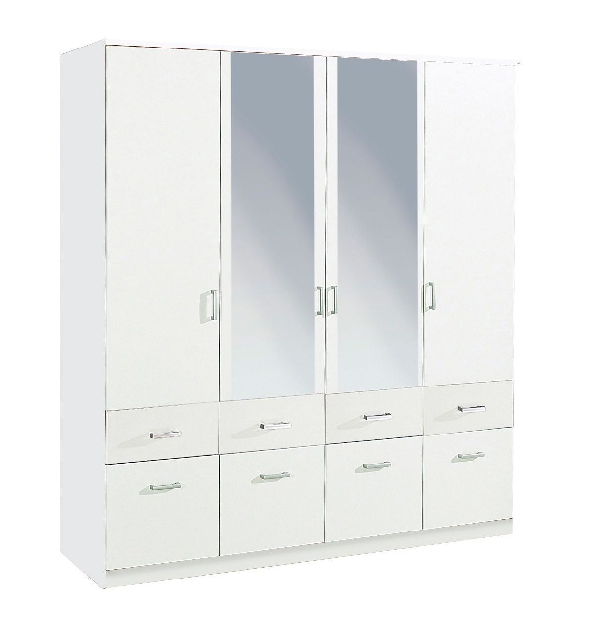 rauch Kleiderschrank Kleiderschrank Schrank Garderobe deckenhoher Schrank BREMEN (optional mit Spiegel, Breiten: 91/136/181 cm, Höhe: 199 cm) in vielen Farbvari – Bild 5 von 5