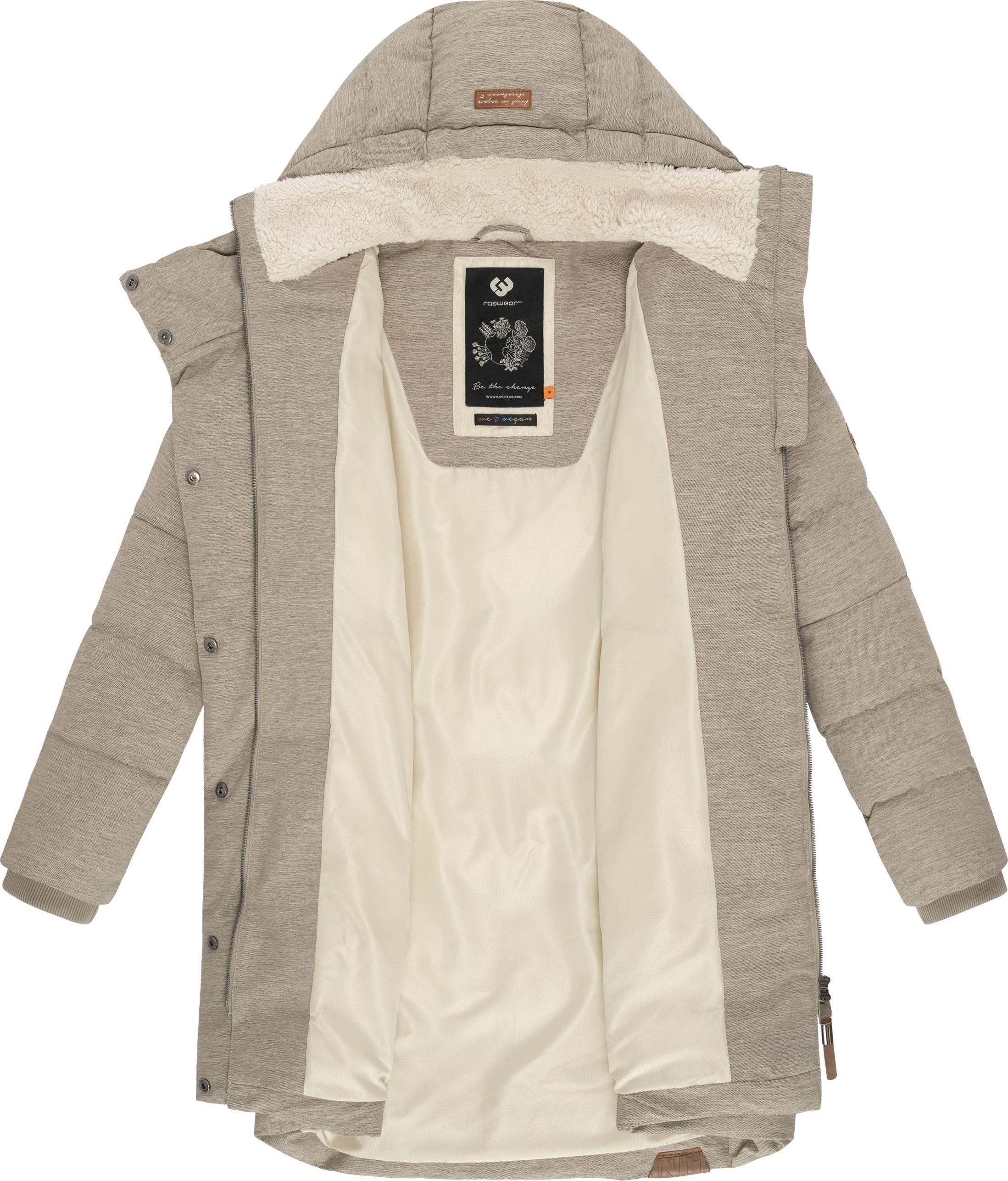 Ragwear Wintermantel Pavla stylischer Winterparka mit Teddyfutter und Kapuze – Bild 4 von 5