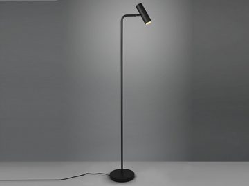 meineWunschleuchte LED Stehlampe, Steh-Leuchte schmal hoch zum lesen - LED stufenweise dimmbar - Schwarz, Leselampe hinter Sofa, minimalistisch
