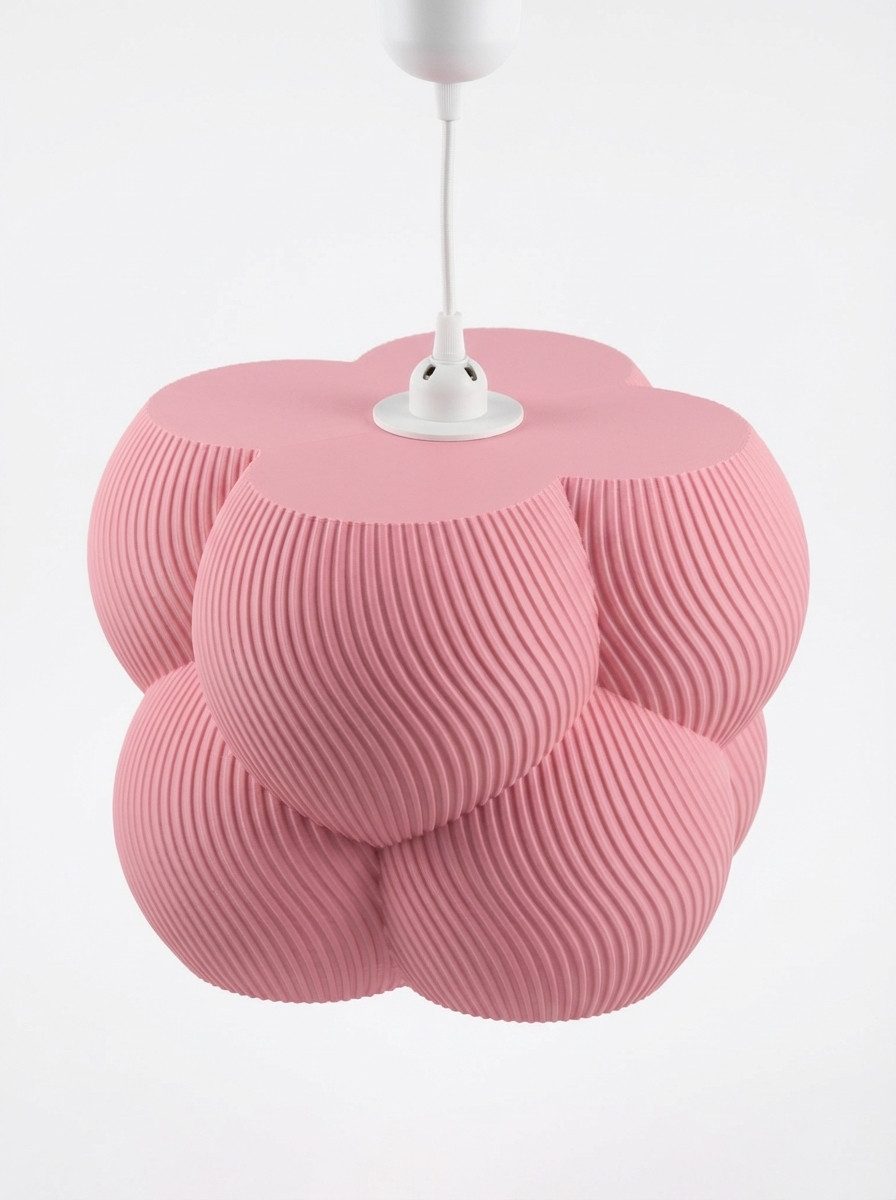 Roomberry Lampenschirm Bubble Hängelampe Pendelleuchte E27 rund, weiß beige rosa lila grau 25-35cm