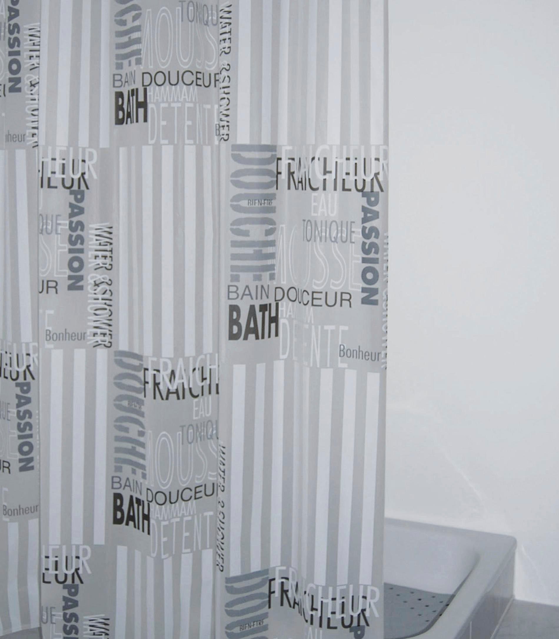 Ridder Duschvorhang Font Breite 180 cm günstig online kaufen