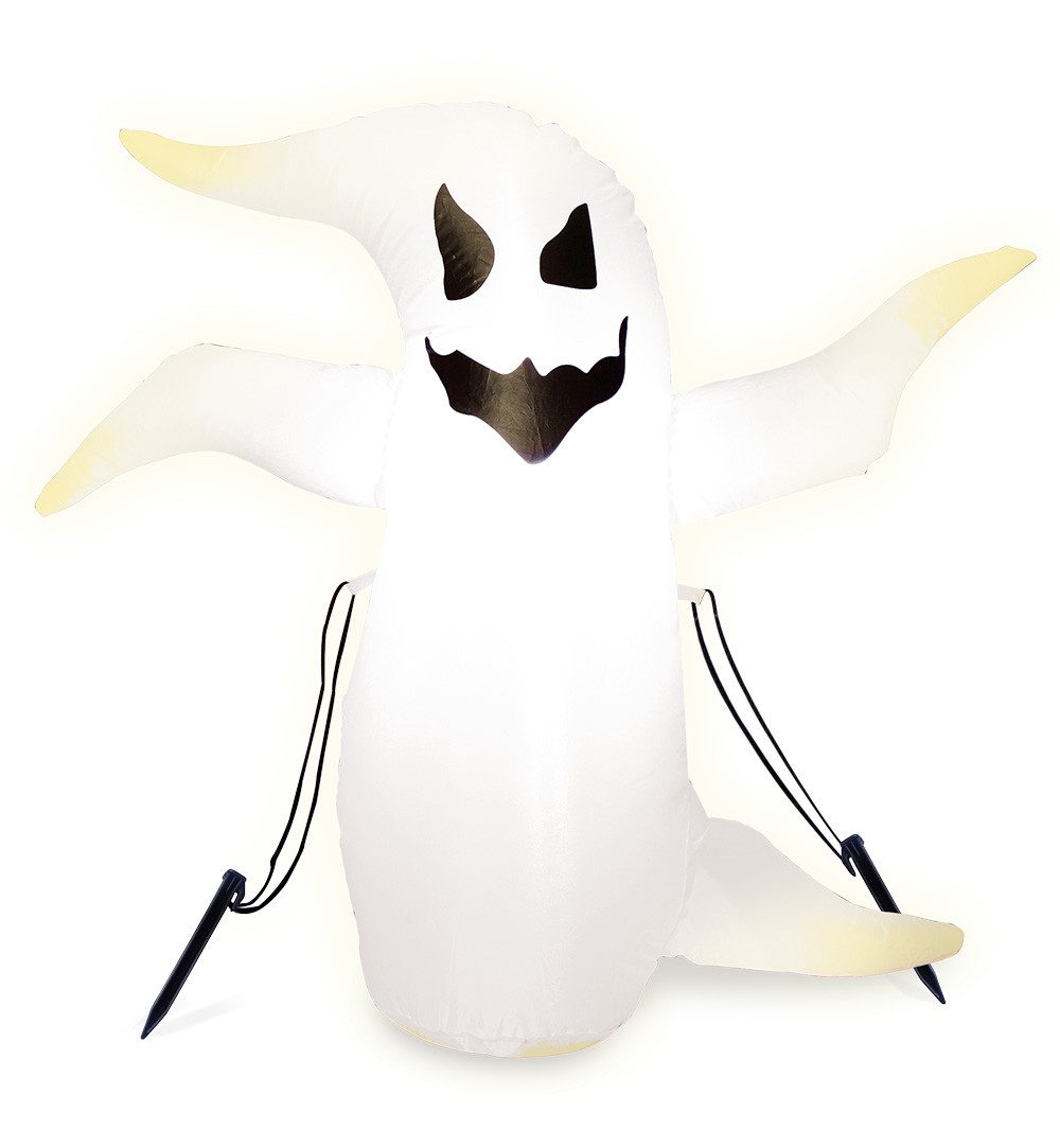 Fries Aufblasbares Partyzubehör Selbstaufblasender Horror Geist Garten Deko mit LED Halloween Karneval, 91 cm x 100 cm x 28 cm