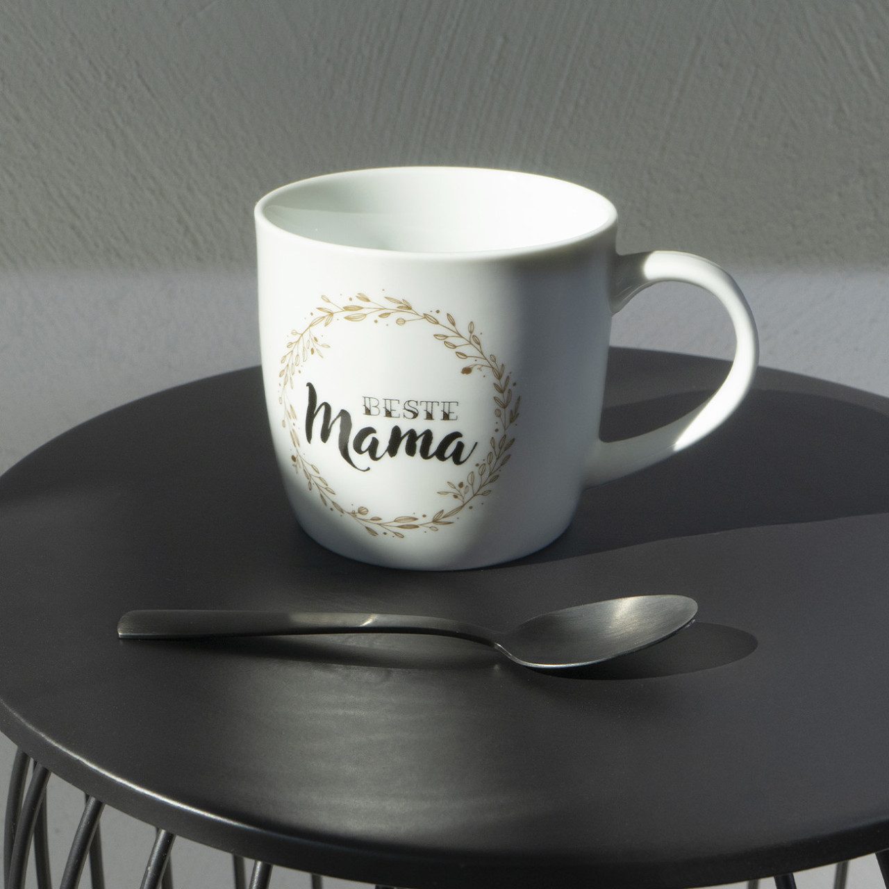 Geda Labels GmbH Tasse Mama Danke, 1-tlg., Porzellan, Weiß, 300ml, spülmaschinengeeignet
