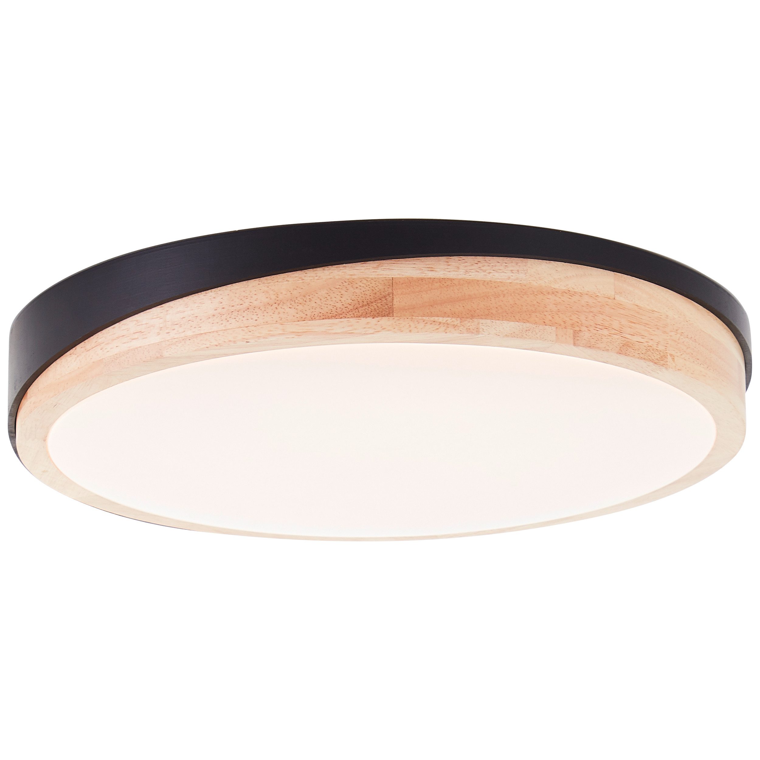 Brilliant LED Deckenleuchte Baarlo, Dimmfunktion, LED fest integriert, Warmweiß, Ø 35 cm, 2400 lm, 3000 K, 3-Stufen dimmbar, Holz/Metall