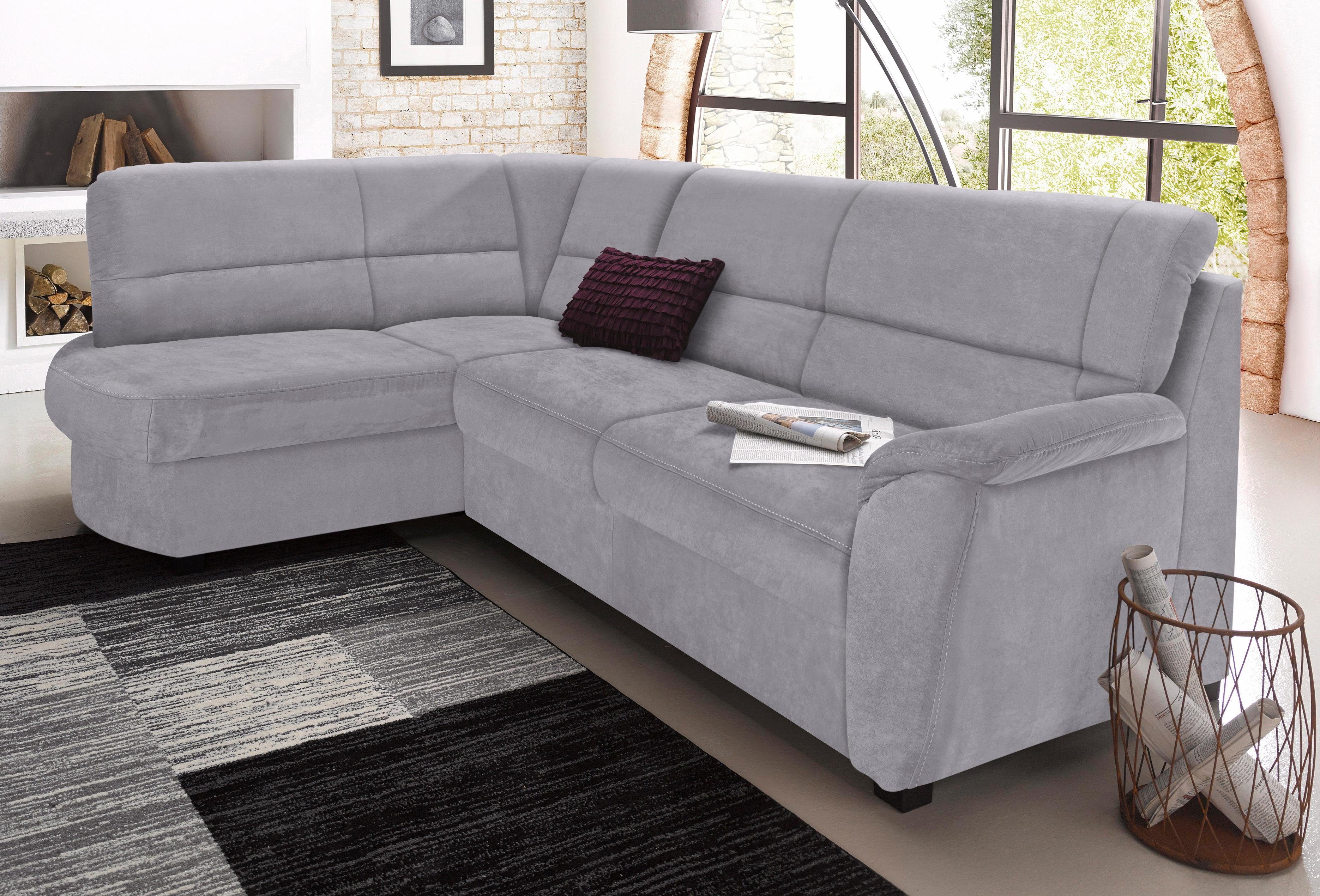 sit&more Ecksofa "Pandora L-Form" wahlweise mit Bettfunktion und Bettkasten günstig online kaufen