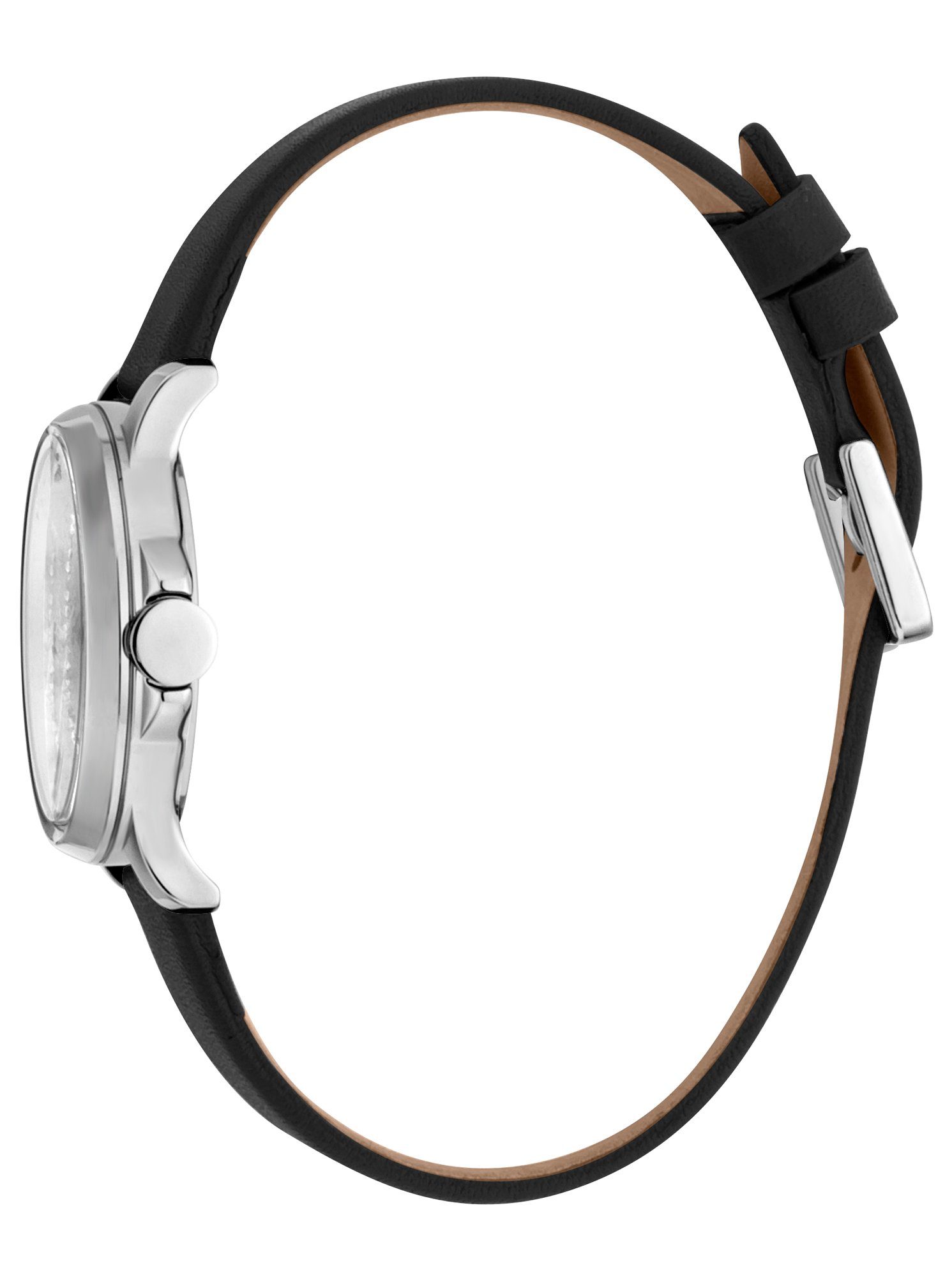 Esprit Quarzuhr ES1L144L0025 ES1L144L0025, Esprit ES1L144L0025 Bent Silver D. Blue Uhr Damenuhr Edelstahl schwarz
