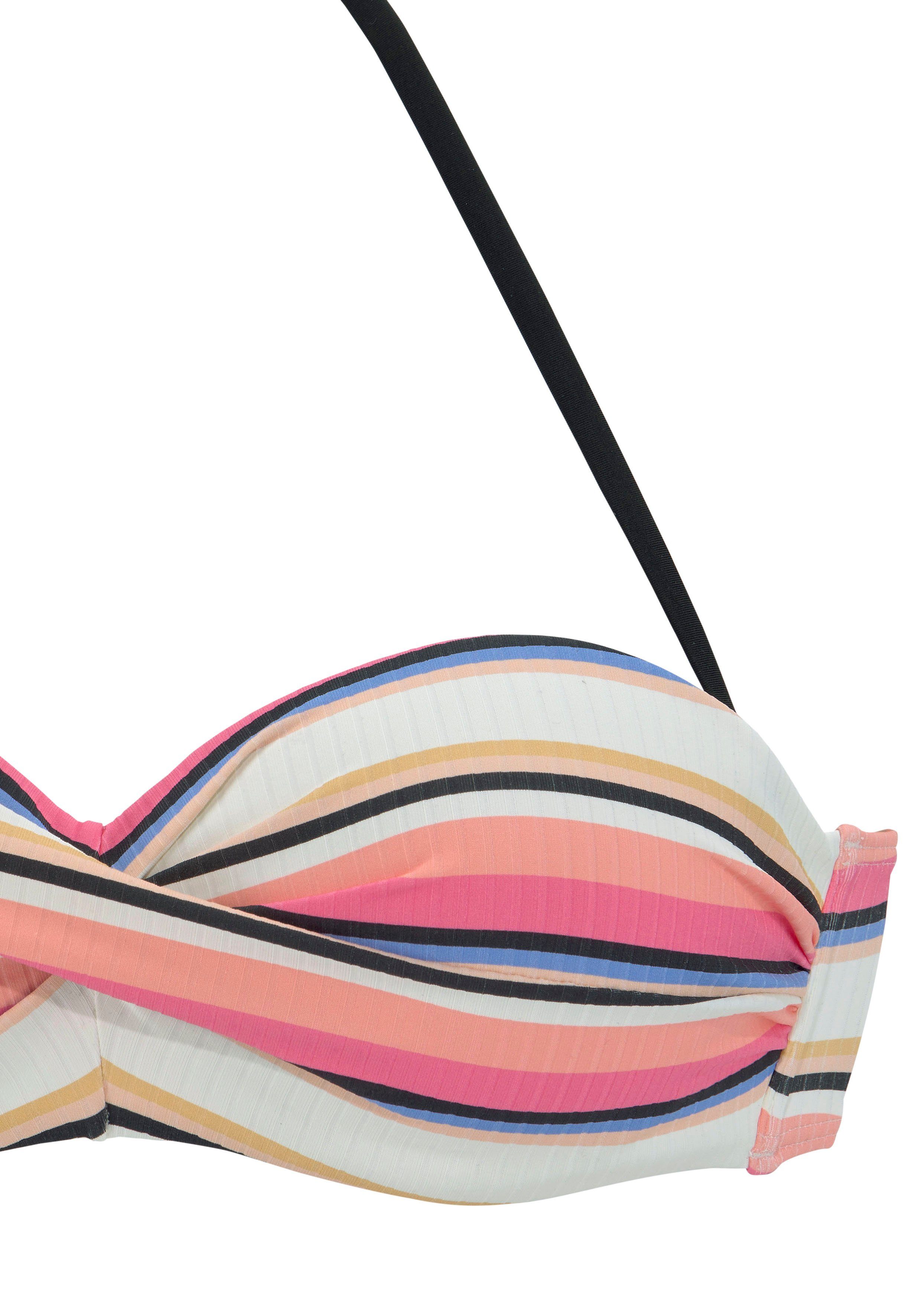 Venice Beach Bügel-Bandeau-Bikini mit strukturierter Ware – Bild 3 von 5