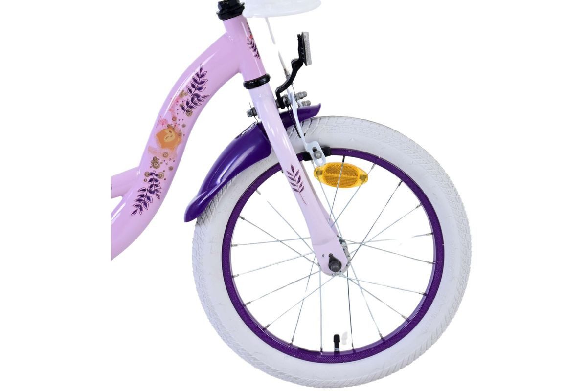 Volare Kinderfahrrad 16 Zoll Kinder Mädchen Fahrrad Rad Mädchenrad Disney Wish 31652-SACB, 1 Gang, Rücktrittbremse,Korb,Stützräder,Kettenschutz,Schutzbleche