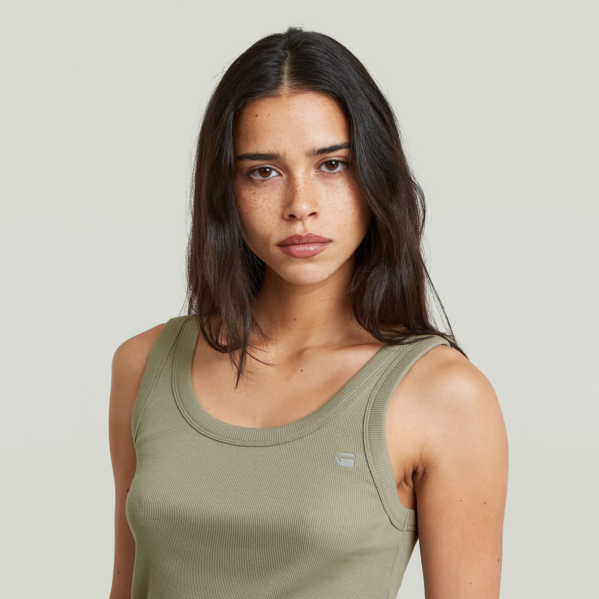 G-STAR Ripptanktop Slim Rib Tank wmn aus Baumwolle mit Stretch