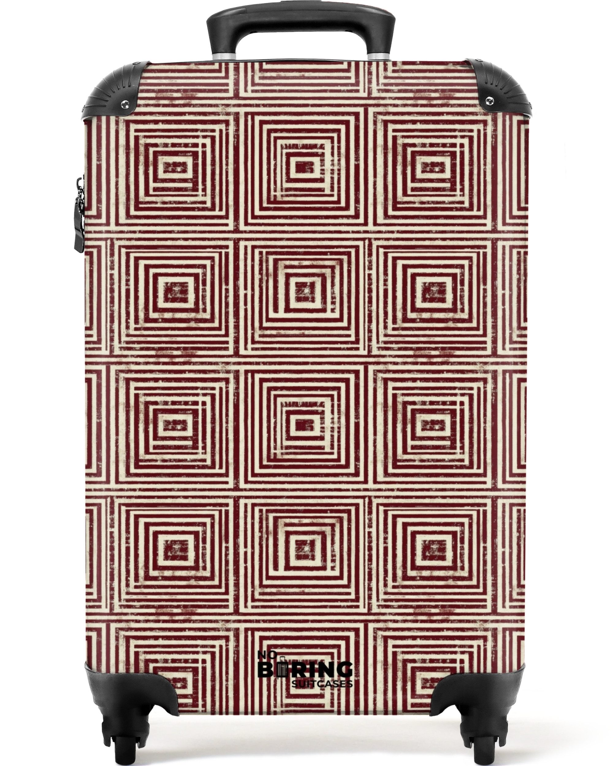 Hartschalen-Trolley Geometrisch - Muster - Rot 55x35x20cm