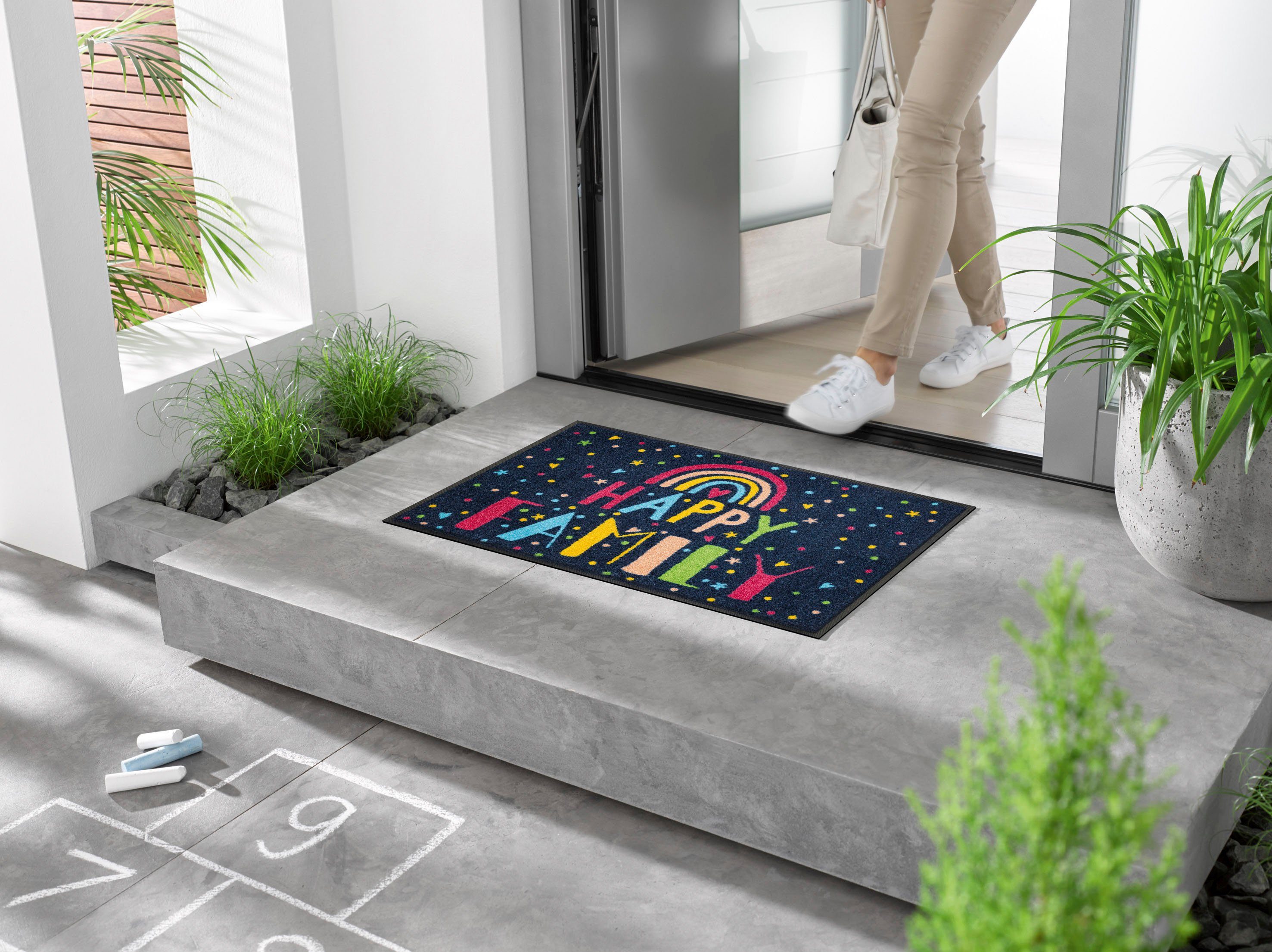 wash+dry by Kleen-Tex Fußmatte Sparkle Family, rechteckig, Höhe: 7 mm