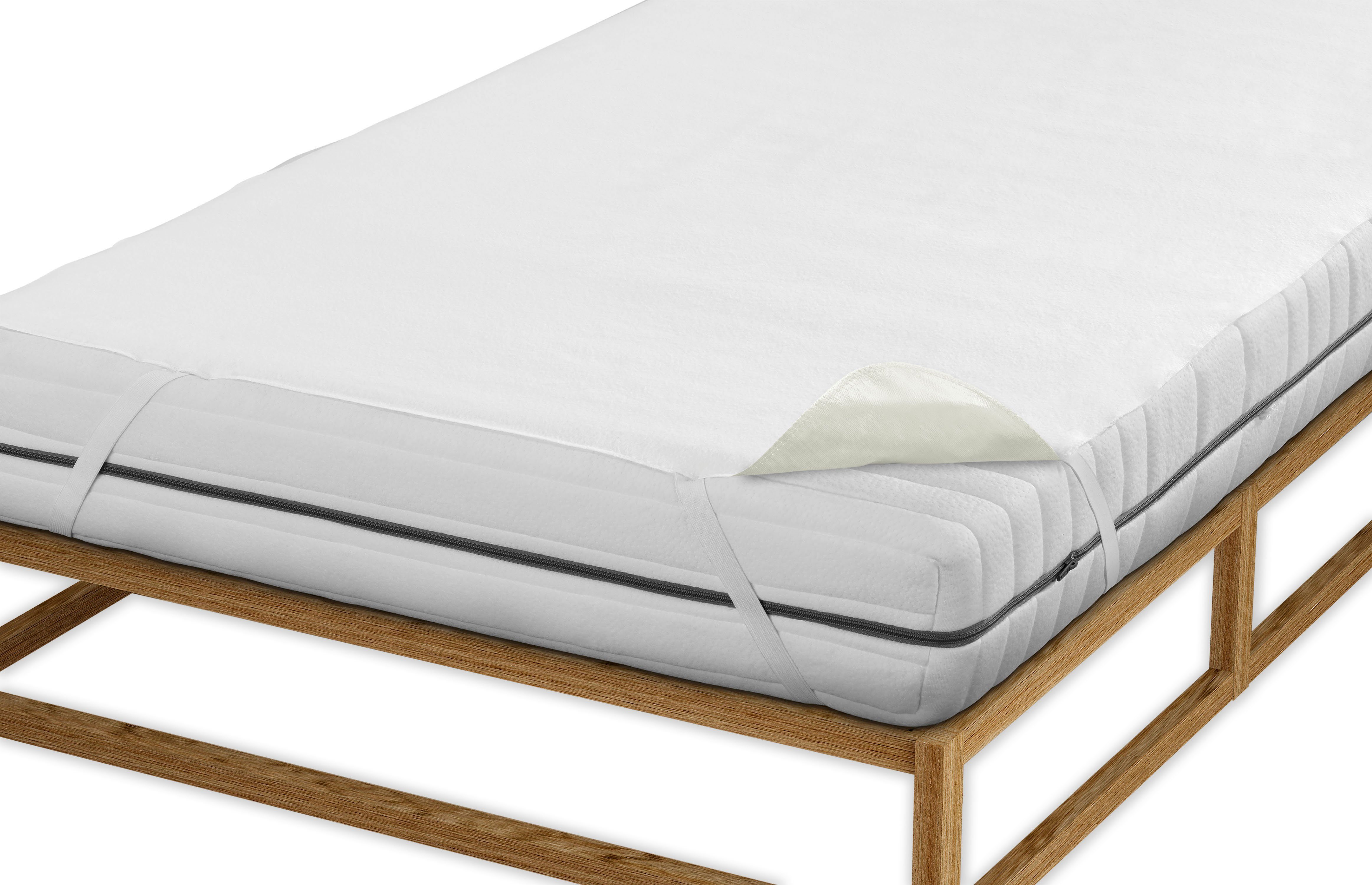 Matratzenauflage wasserundurchlässige Molton-Matratzenauflage - 2-lagig Biberna Sleep & Protect