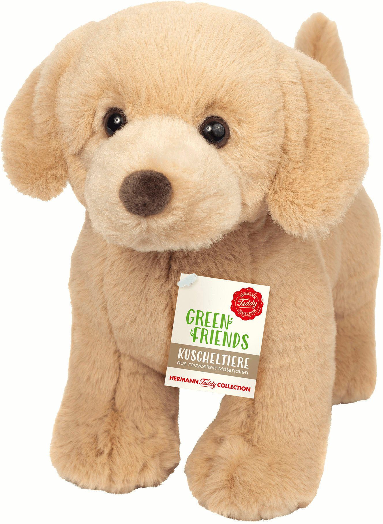 Teddy Hermann® Kuscheltier Green Friends, Golden Retriever 30 cm, beige, zum Teil aus recyceltem Material