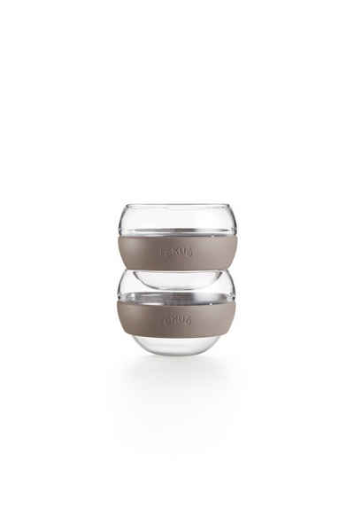 LEKUE Teeglas "Cozy" Teetassen-2er-Set, Borosilikatglas, 2 teiliges Gläserset, 250 ml