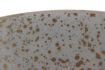 Sendez Schale Schale aus Mangoholz mit Emaillebeschichtung in Natur/Gold Ø25cm Salatschüssel Schale Dekoschale