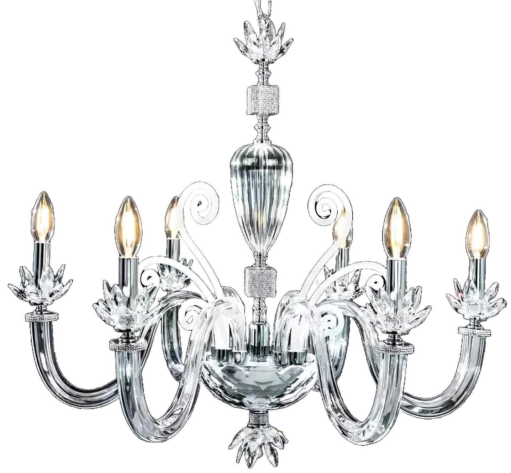 Xlmoebel Kronleuchter Luxuriöse Deckenleuchte mit Kristallverzierungen in elegantem Design, Hergestellt in Itlay