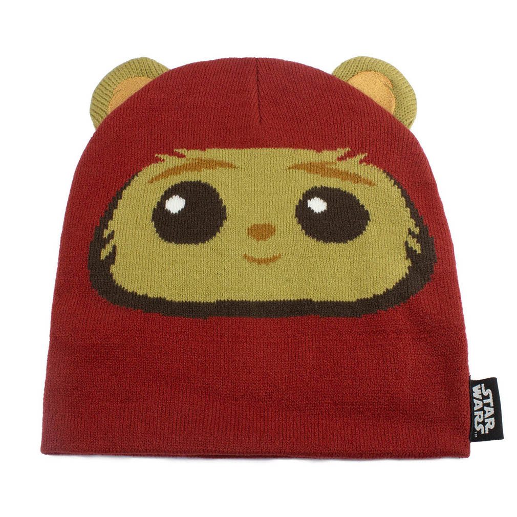 Star Wars Beanie Face Ewok Beanie Bommelmütze Wintermütze Strickmütze