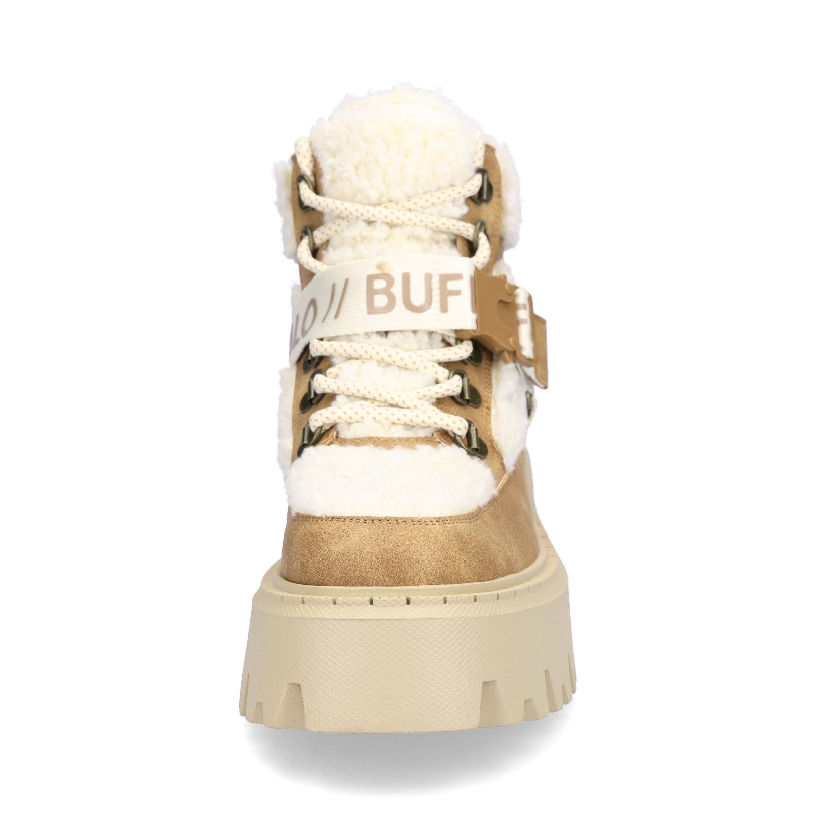 Buffalo Buffalo Damen Schnürboot Aspen Com Mid beige braun Schnürboots