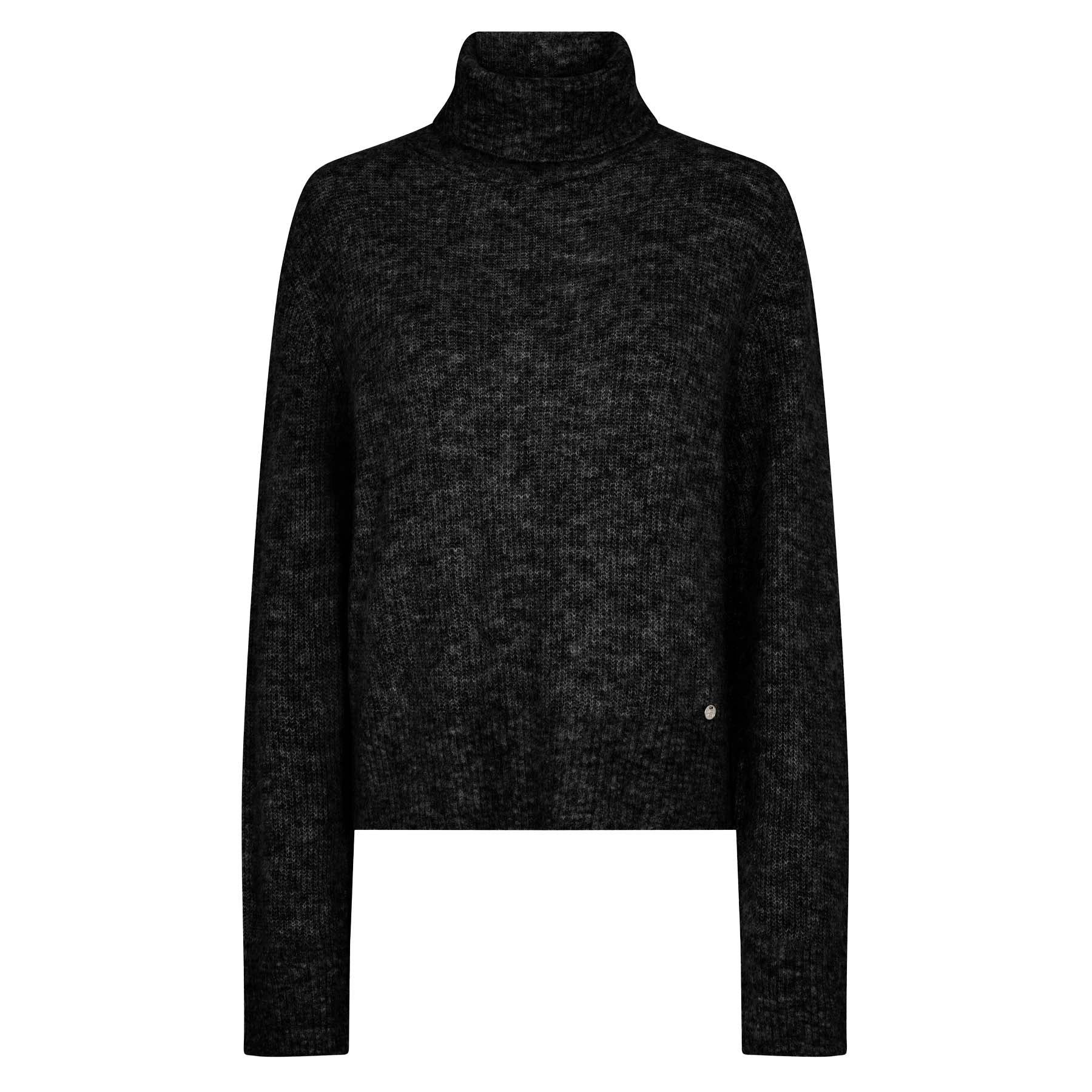 Mos Mosh Strickpullover MOS MOSH Pullover AIDY THORA mit Alpaka - Black