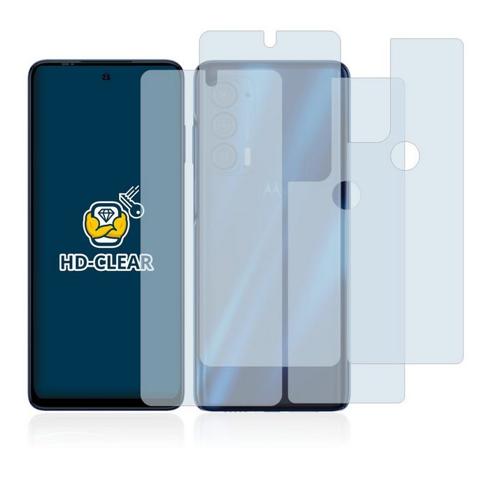 BROTECT Schutzfolie für Motorola Edge (2021) (Display+Rückseite) Displayschutzfolie 2 Stück Folie klar