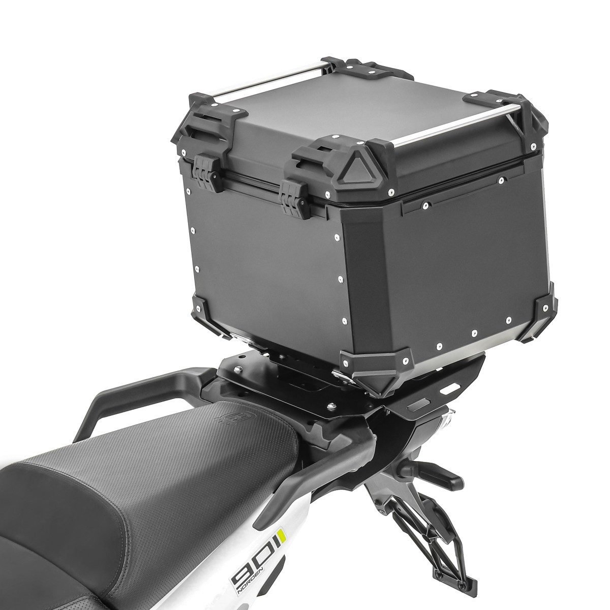 Bagtecs Topcase Set Alu Topcase + Träger für Husqvarna Norden 901 21-26 # XB45 schwarz