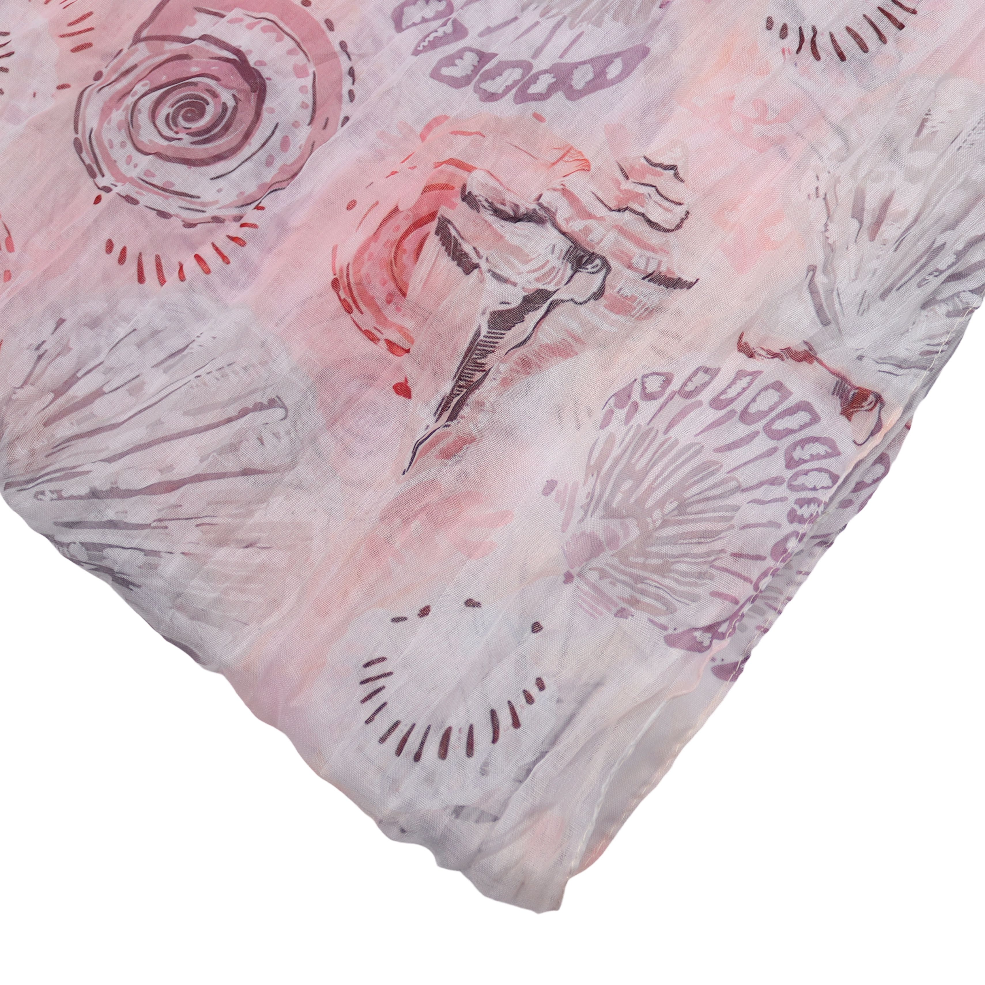 MIRROSI Loop Damen Schal mit Unterwasserwelt-Muster Weich Schlauchschal, (Zweimal um den Hals wickelbar, ca.45x75cm), Damen Halstuch ideal für Frühling, Sommer  – Bild 3 von 4