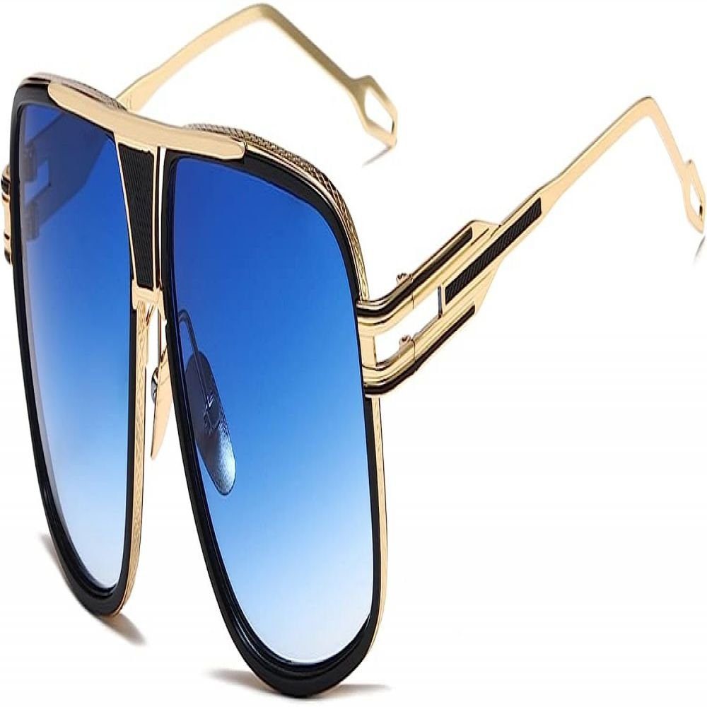 Jormftte Sonnenbrille Polarisierte Sonnenbrille für Damen und Herren Retro,modisch UV400 Blau