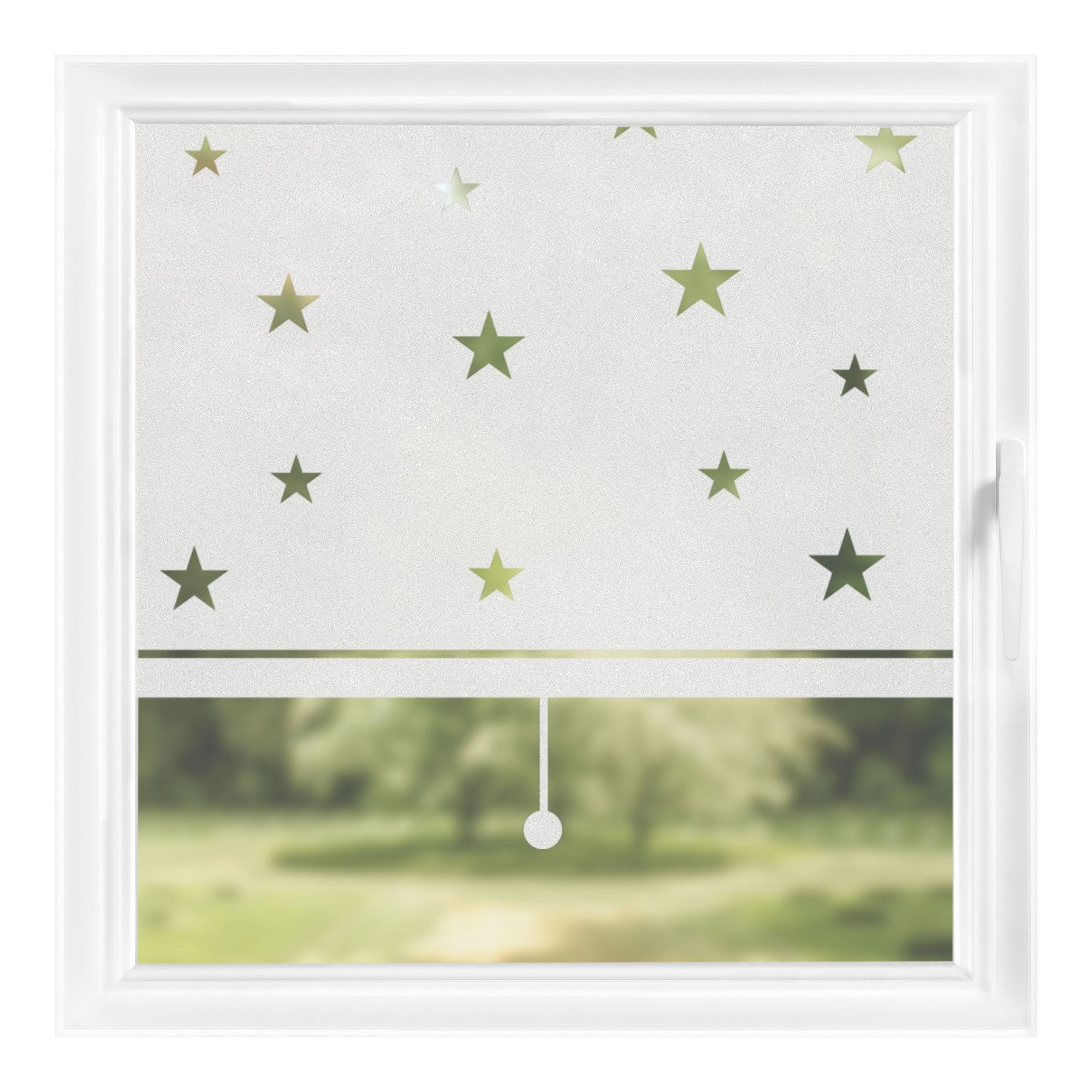Bilderdepot24 Fensterfolie statisch haftend Motiv Fensterdeko Sternenhimmel Rollo Muster, blickdicht, Innen Fenster Tür Balkontür Küche Badezimmer Wohnzimmer Schlafzimmer