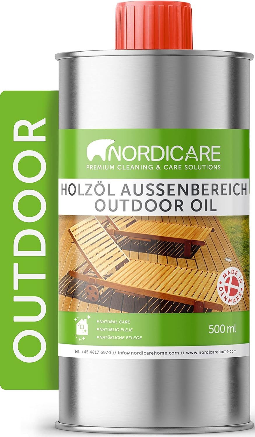 Nordicare Holzöl Außenbereich für Lärche, Eiche, Teak oder Akazienholz