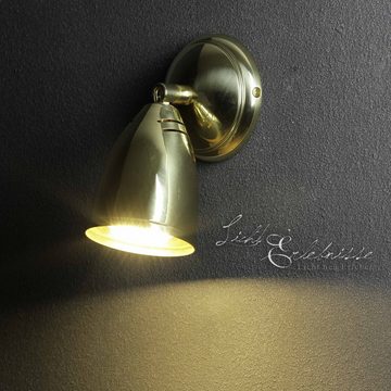 Licht-Erlebnisse Deckenstrahler STOCCOLMA, ohne Leuchtmittel, Deckenlampe Messing poliert E27 Flur Wohnzimmer Esszimmer
