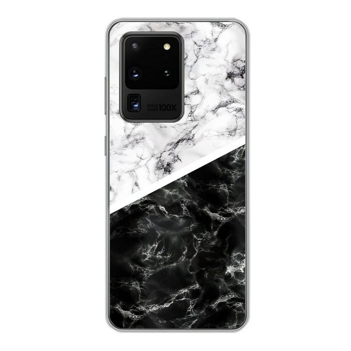 MuchoWow Handyhülle Marmor - Chic - Collage Phone Case Handyhülle Samsung Galaxy S20 Ultra Silikon Schutzhülle