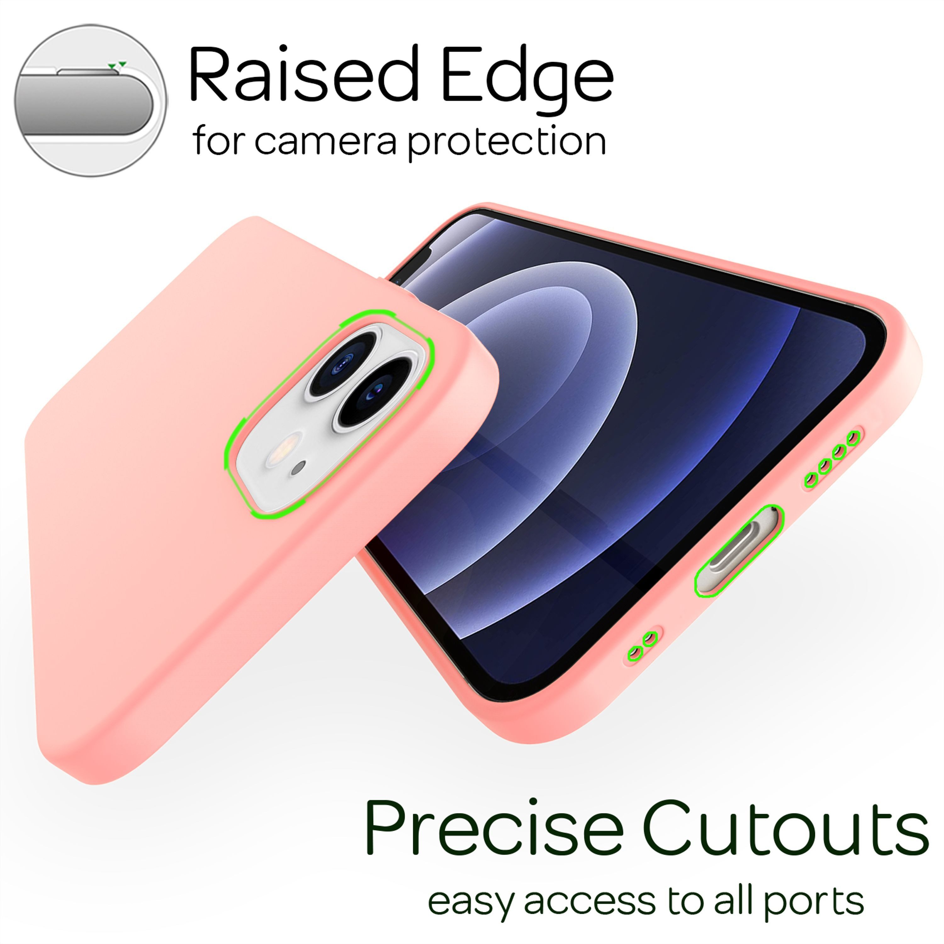Nalia Smartphone-Hülle Apple iPhone 12 Mini 13,7 cm (5,4 Zoll), Silikon Hülle mit stabilem Kern / Schmutzresistent / Innen Mikrofliess