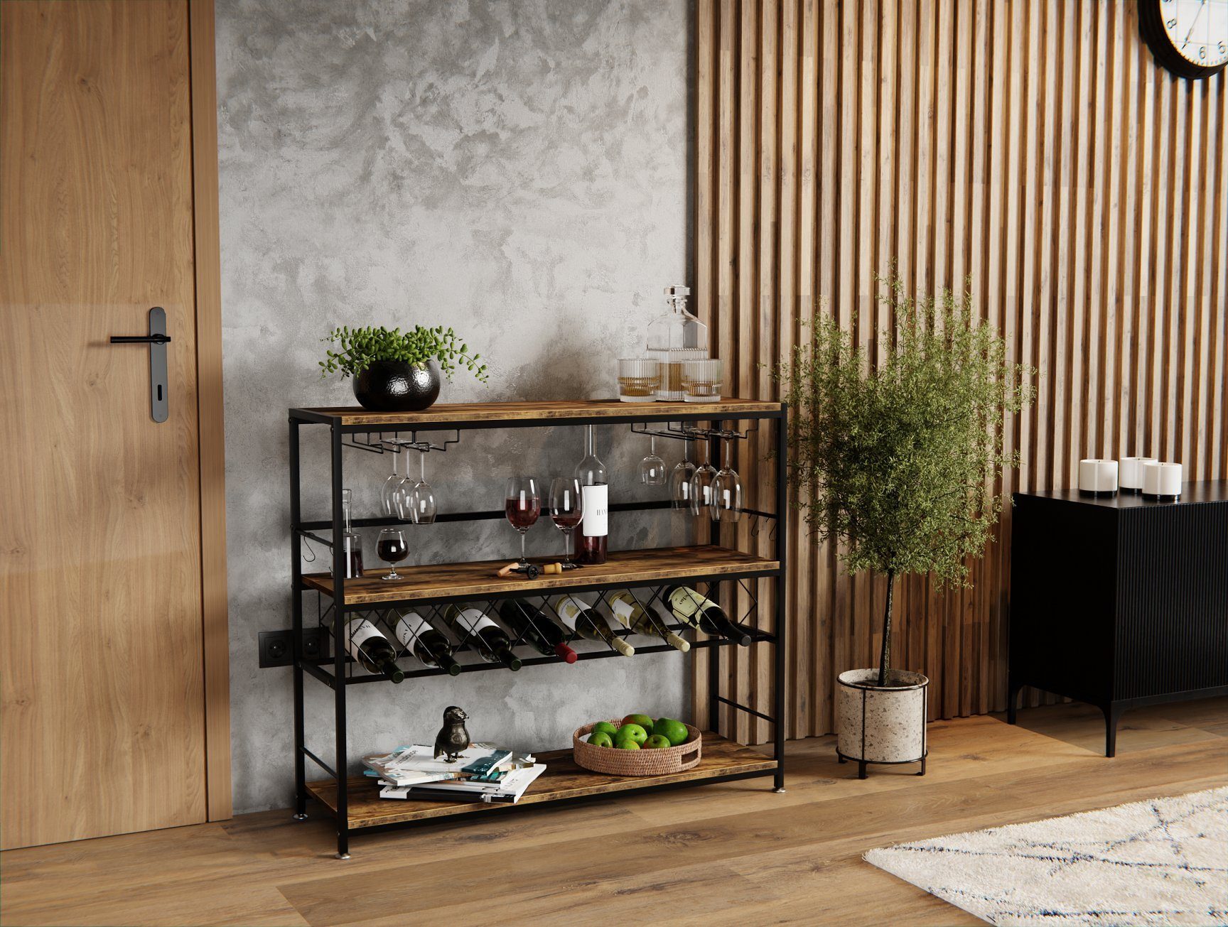 Lenmar Weinregal Weinregal aus Metall, Flaschenregal, Regale, Flaschenhalte günstig online kaufen