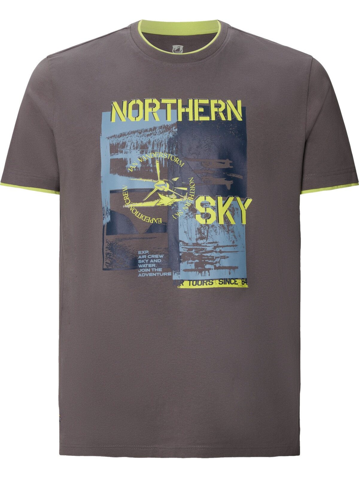 Jan Vanderstorm T-Shirt HENTUR mit knalligen Kontrasten