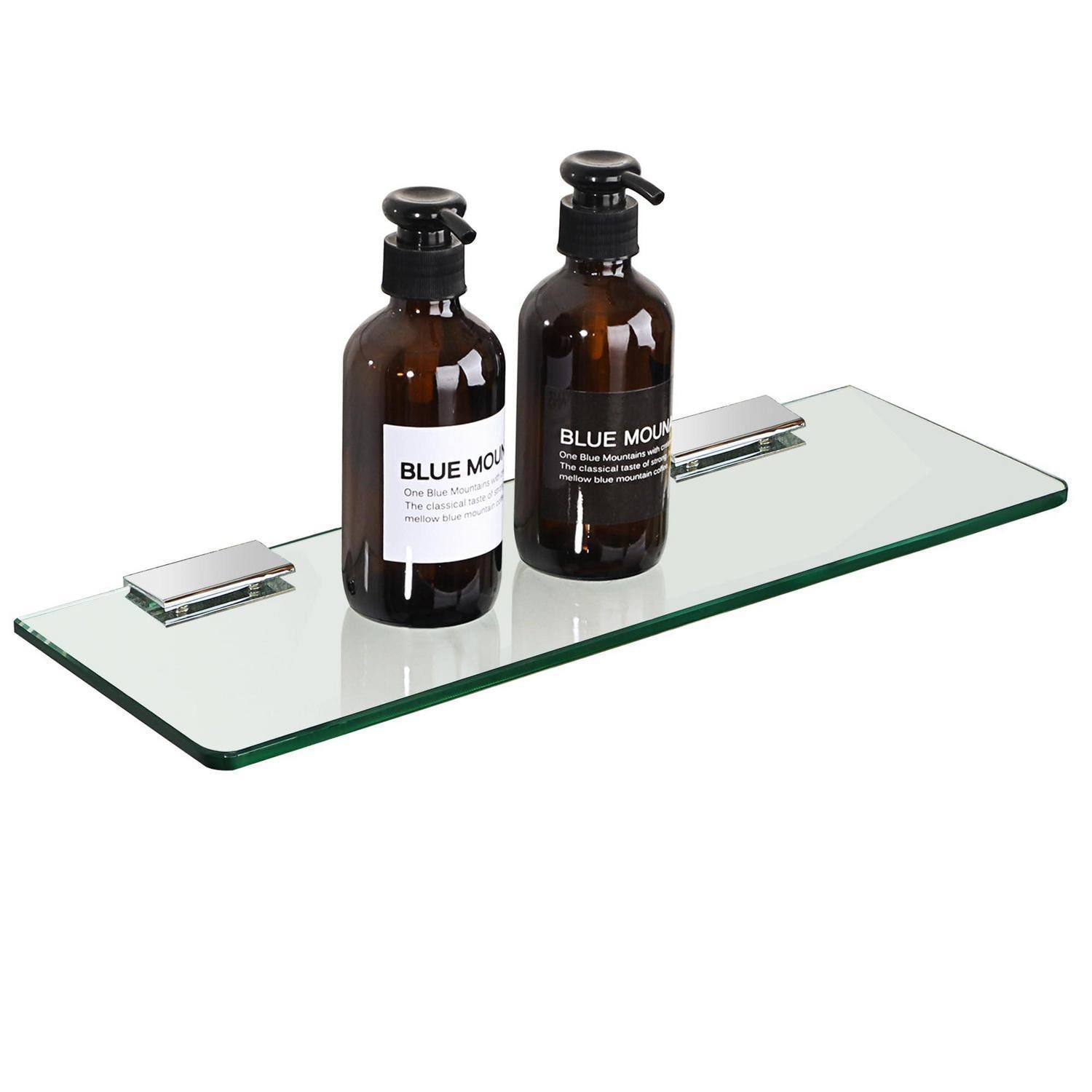 LuxusKollektion Badewannenablage Glasregal Bad Duschablage 38cm