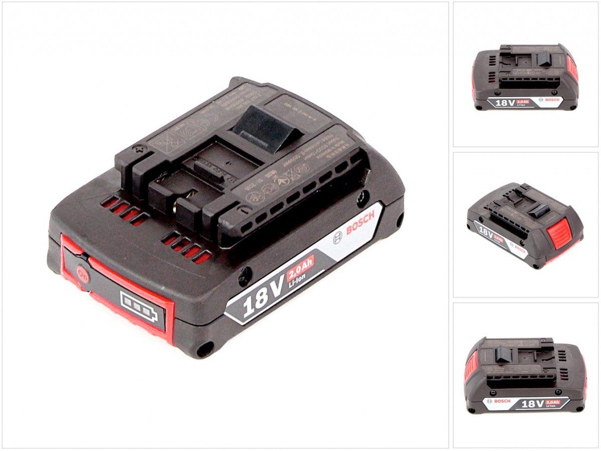 Bosch Professional GBA 18 V 2 Ah / 2000 mAh Li-Ion Einschub Akku (1600Z00036) Akkupacks