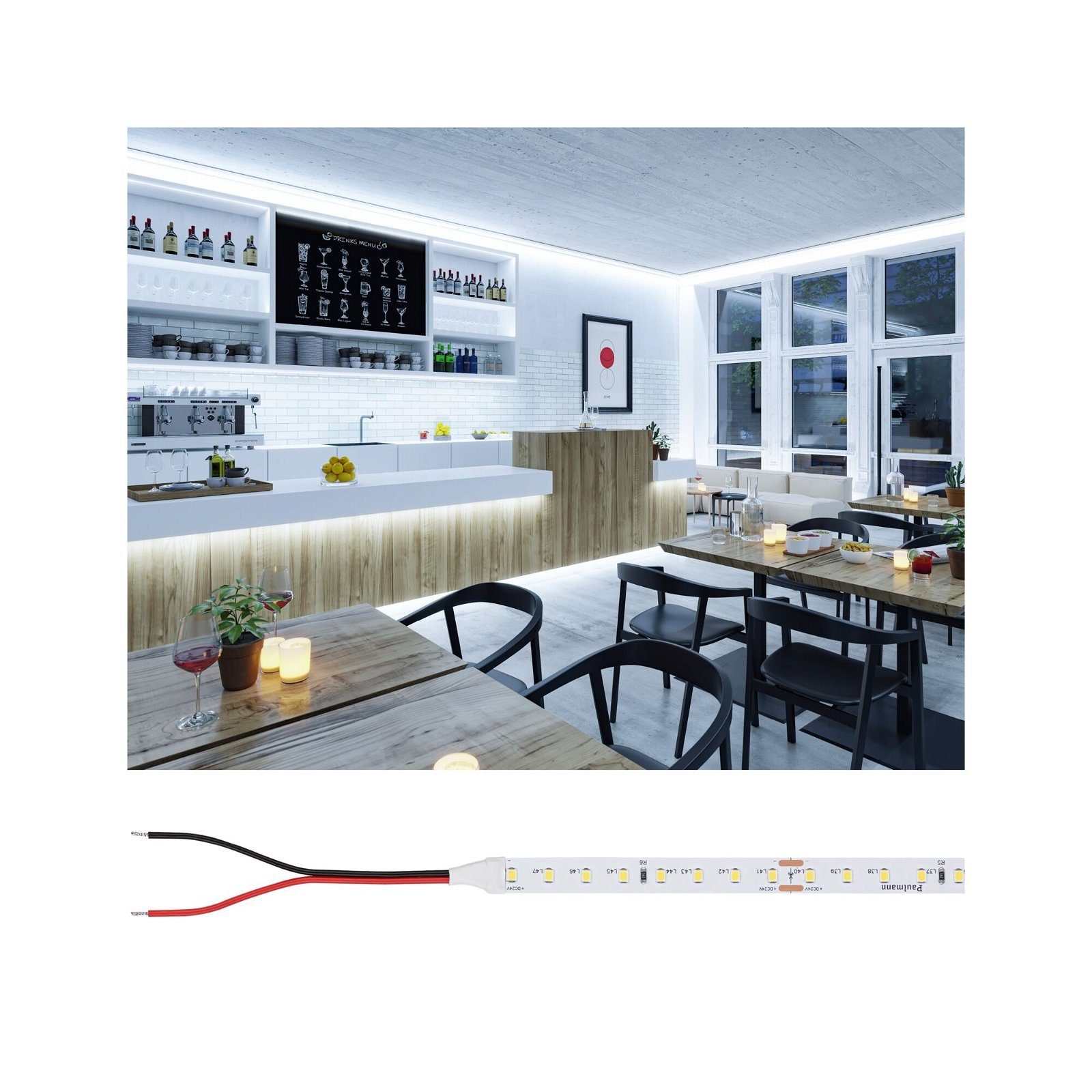 Paulmann LED-Streifen Pro Strip Silver P75 10m 865 IP20 24V DC 42W