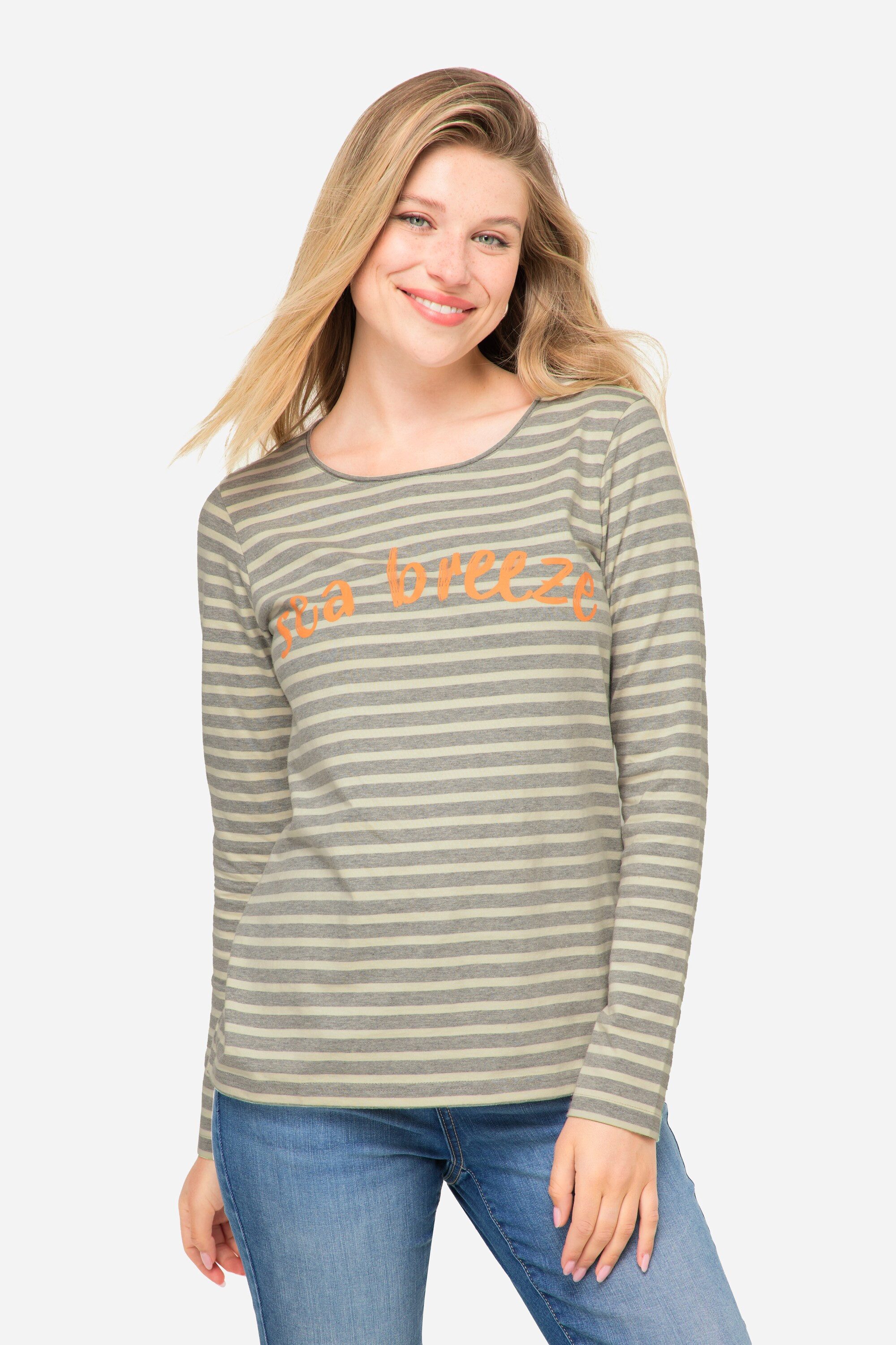 Laurasøn Longsleeve Ringelshirt Regular Fit Statement günstig online kaufen