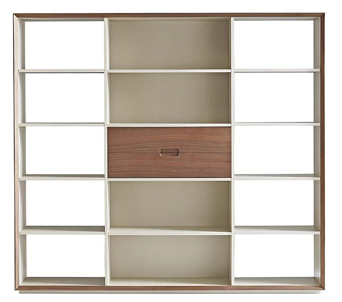 Xlmoebel Bücherregal Modernes Wandregal in Holzoptik für Bücher und Deko, 1-tlg., Hergestellt in Europa