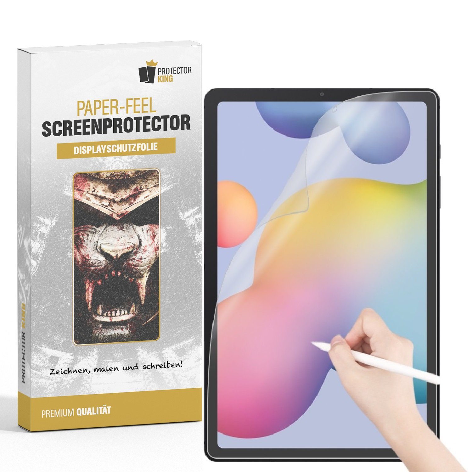 Protectorking Schutzfolie 2x Paperfeel für Samsung Galaxy Tab S6 Lite  Displa, (2-Stück, 1-Set), Paperfeel Panzerfolie zum schreiben malen oder  skizzieren auf deine Tablet