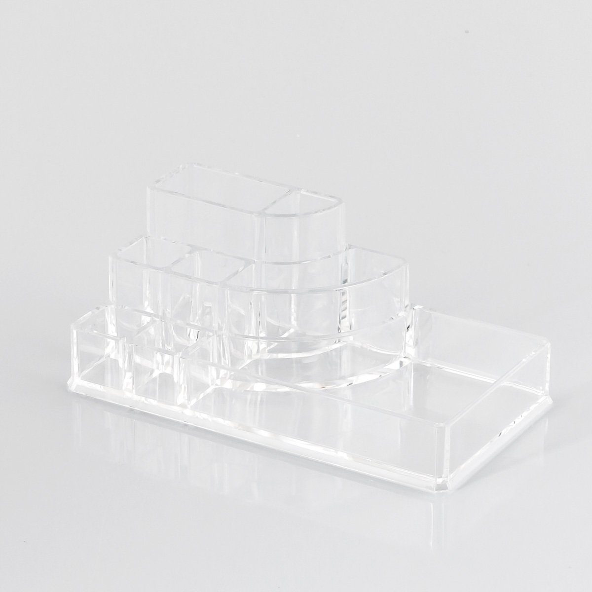 Make-Up Organizer Kosmetik-Organizer mit 8 Fächern für kleinere Produkte, transparent